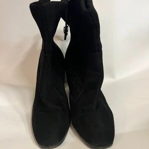 a.n.a Black Heeled Boots for Women